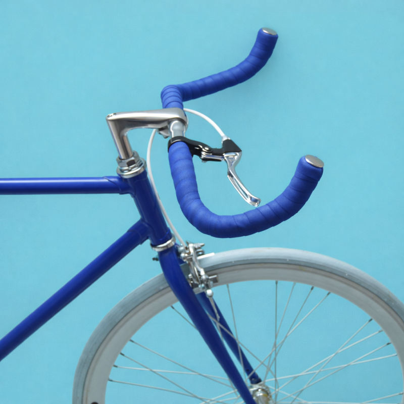 Bici fixed single speed 28 bianco blu personalizzabile