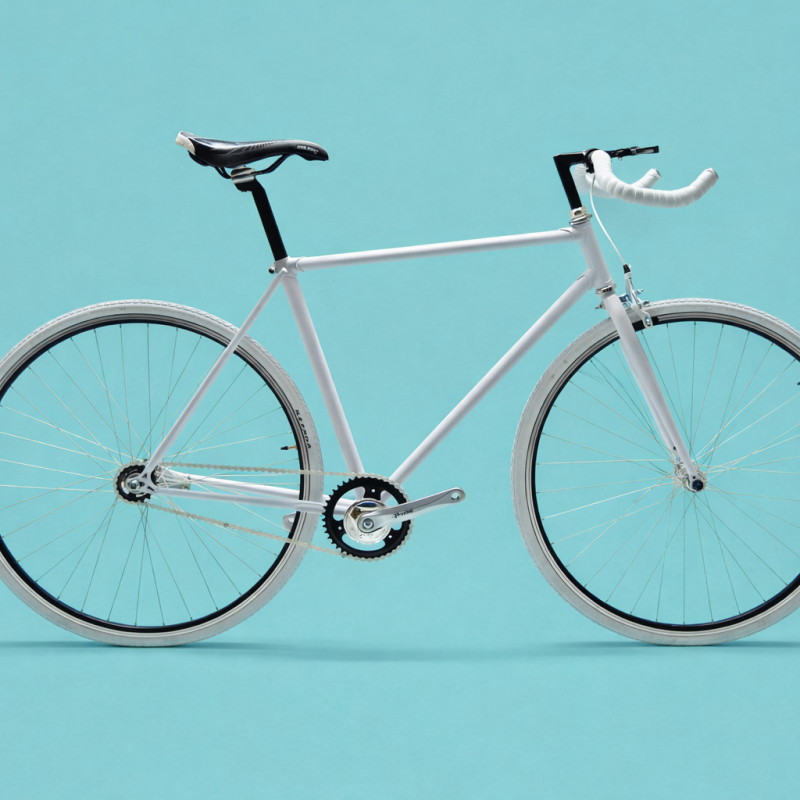 Bici fixed single speed 28 bianco personalizzabile