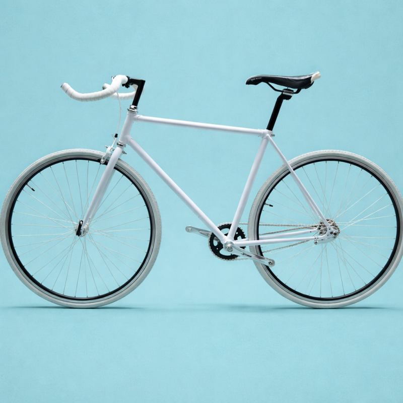Bici fixed single speed 28 bianco personalizzabile