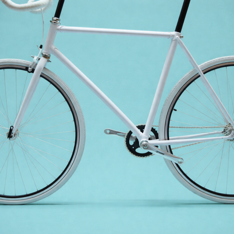 Bici fixed single speed 28 bianco personalizzabile