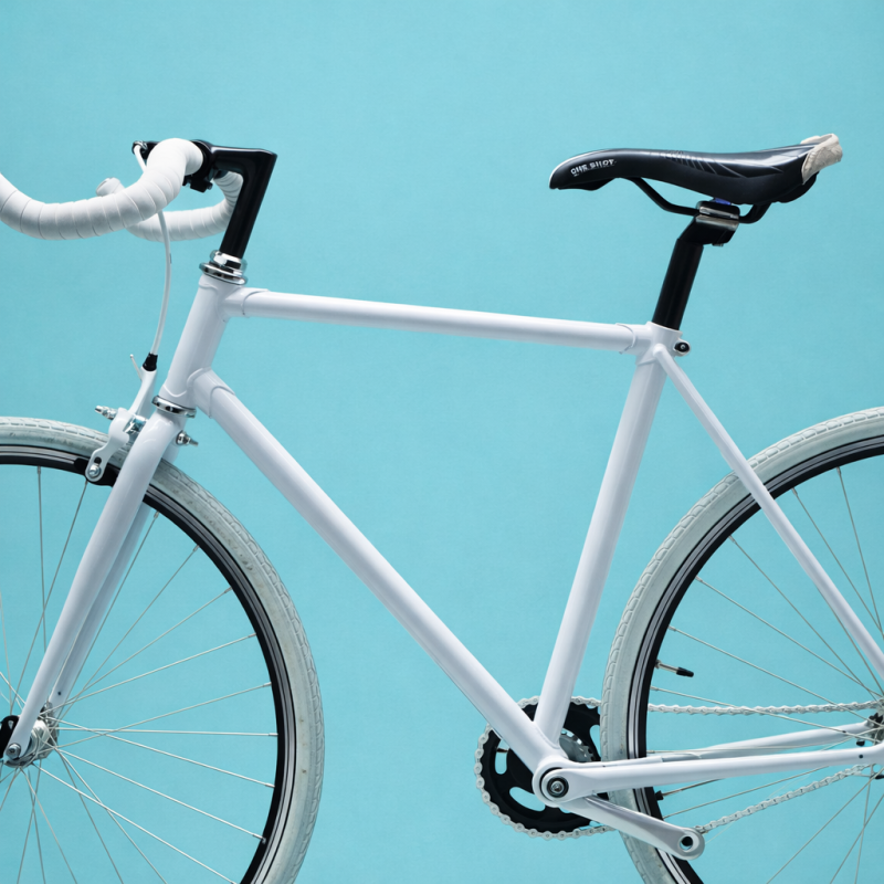 Bici fixed single speed 28 bianco personalizzabile