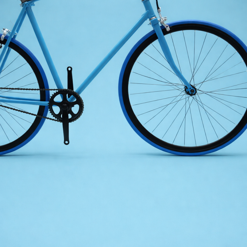 Bici fixed single speed 28 blu personalizzabile