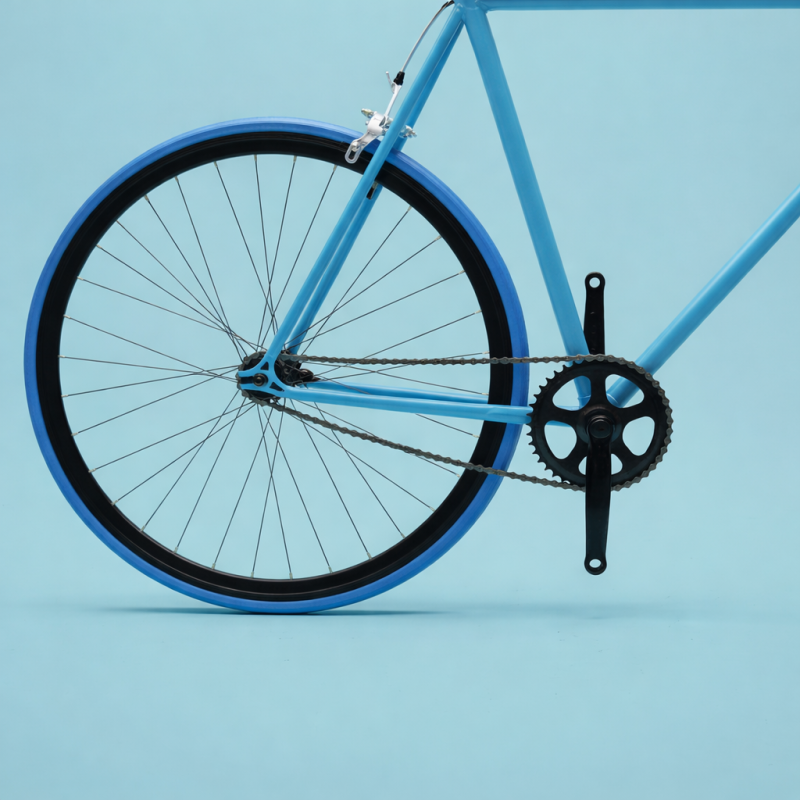 Bici fixed single speed 28 blu personalizzabile