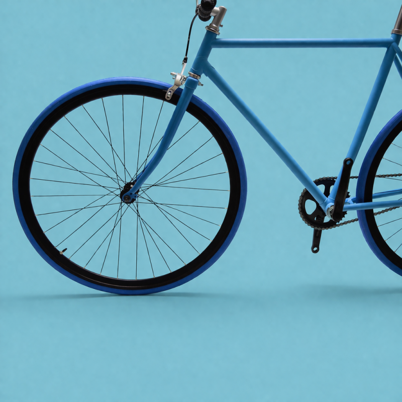 Bici fixed single speed 28 blu personalizzabile