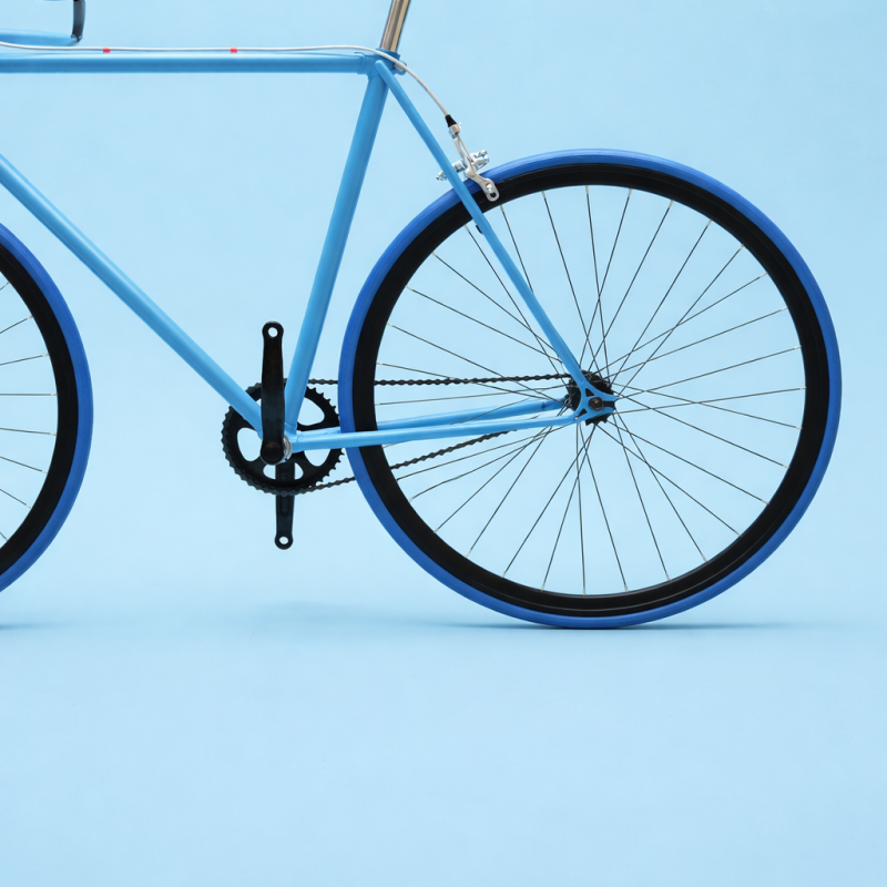 Bici fixed single speed 28 blu personalizzabile