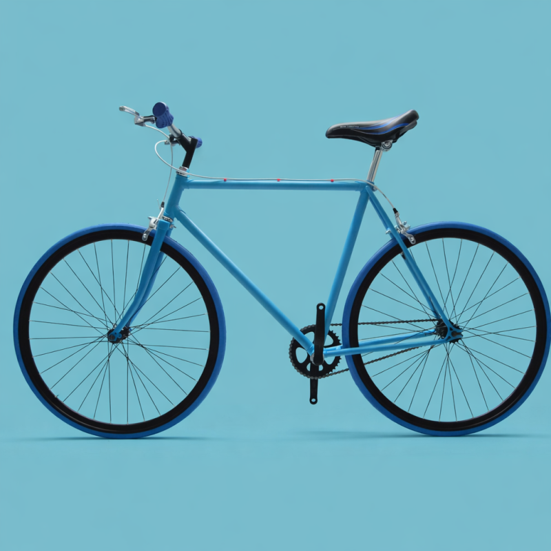 Bici fixed single speed 28 blu personalizzabile
