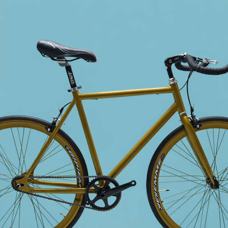 Bici fixed single speed 28 gold personalizzabile