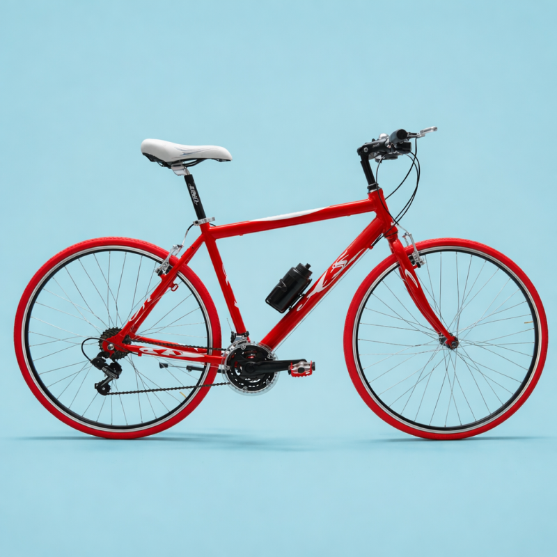 Bici ibrida 28 rosso personalizzabile