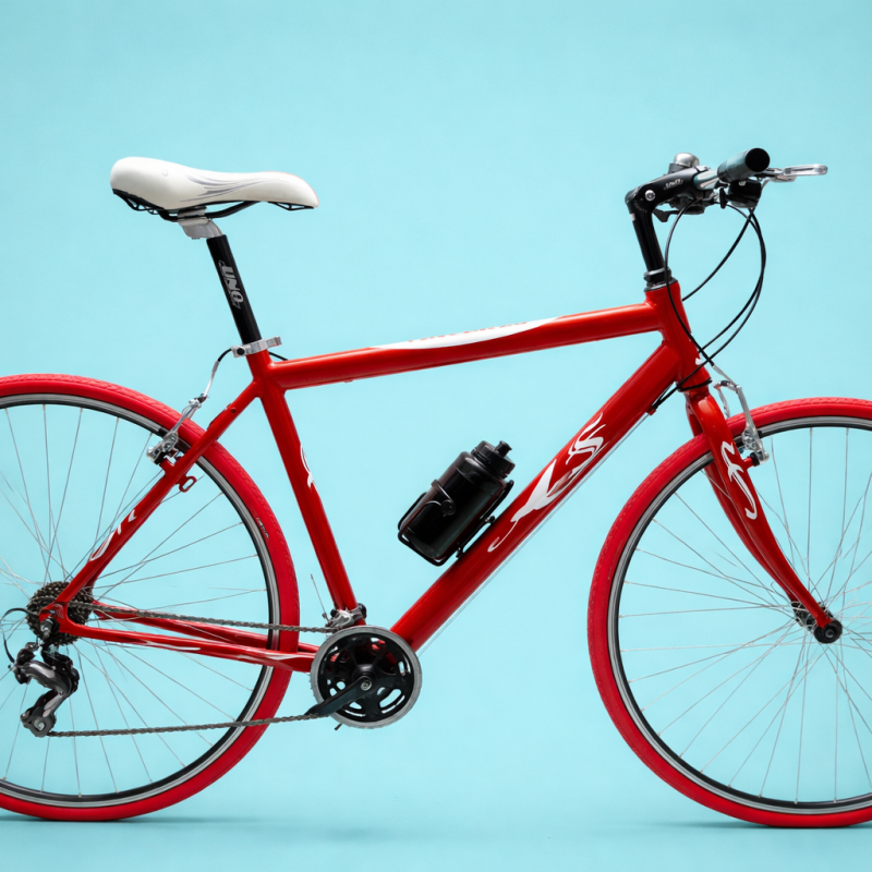 Bici ibrida 28 rosso personalizzabile