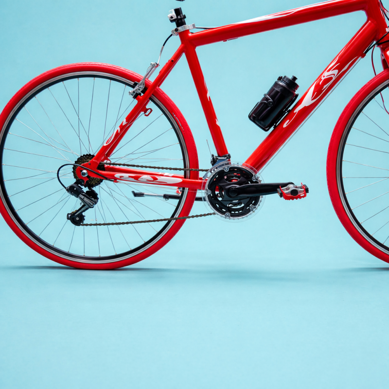 Bici ibrida 28 rosso personalizzabile