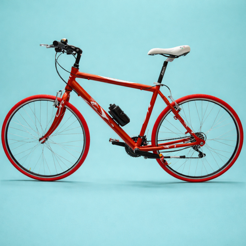 Bici ibrida 28 rosso personalizzabile
