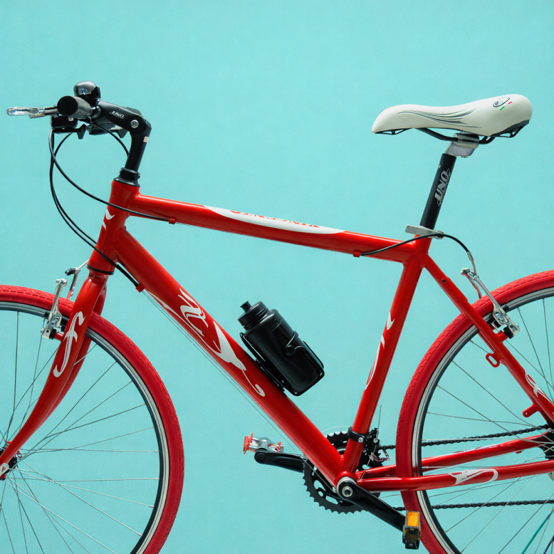 Bici ibrida 28 rosso personalizzabile