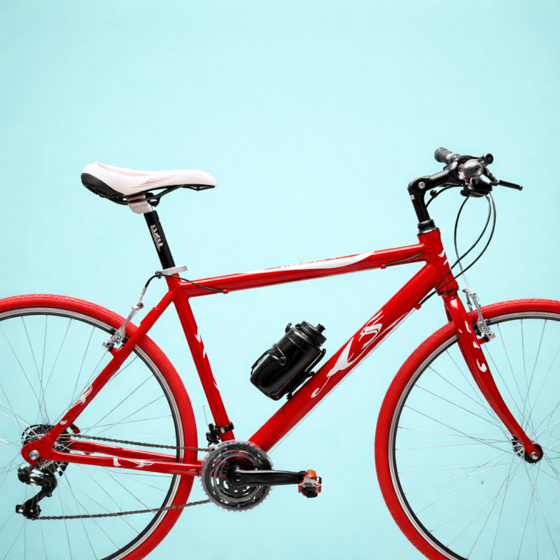 Bici ibrida 28 rosso personalizzabile