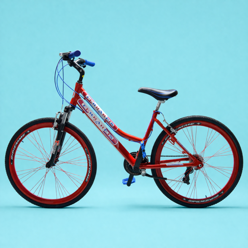 Bici Ibrida 28 Donna Shimano 21 Velocità City Bike Trekking Alluminio Rosso personalizzabile