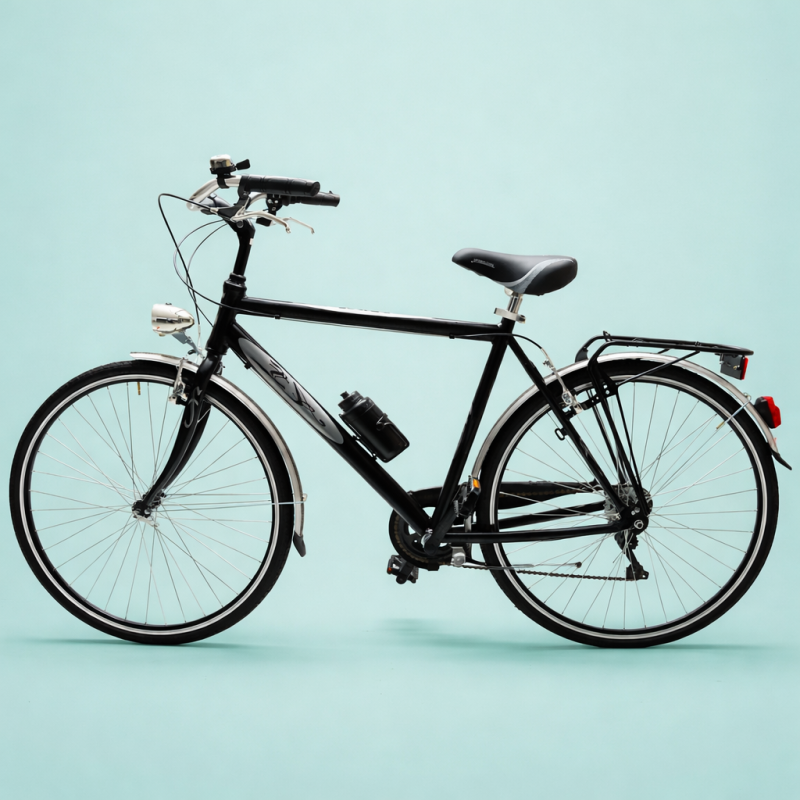 Bici trekking 28 city bike alluminio nero personalizzabile