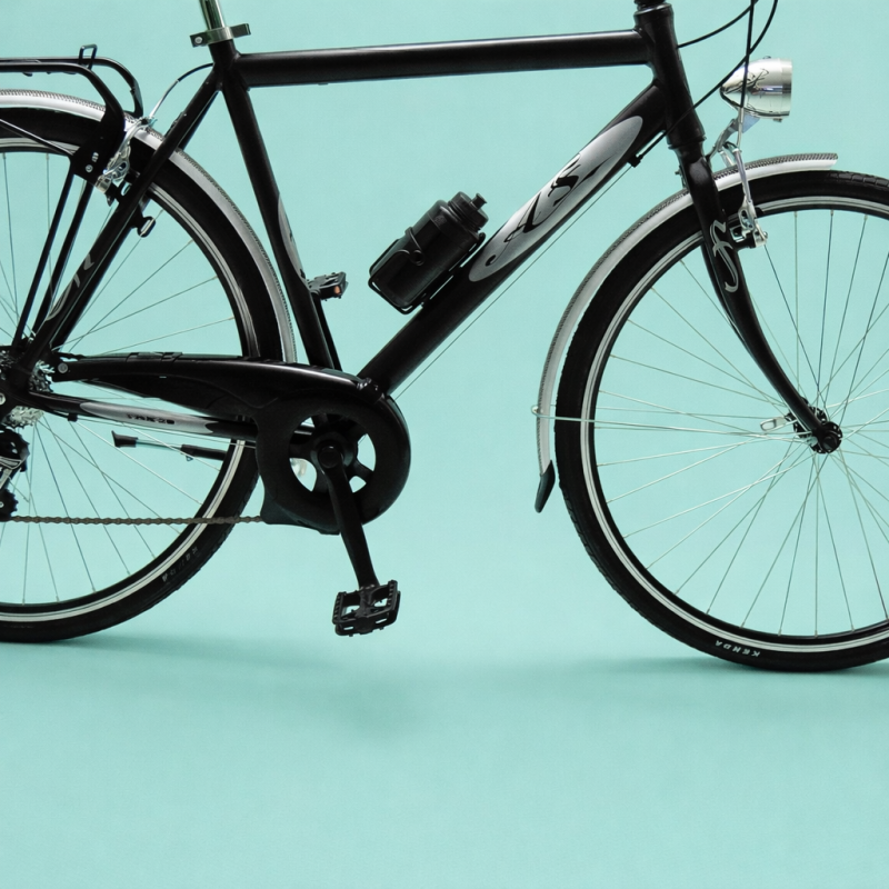 Bici trekking 28 city bike alluminio nero personalizzabile