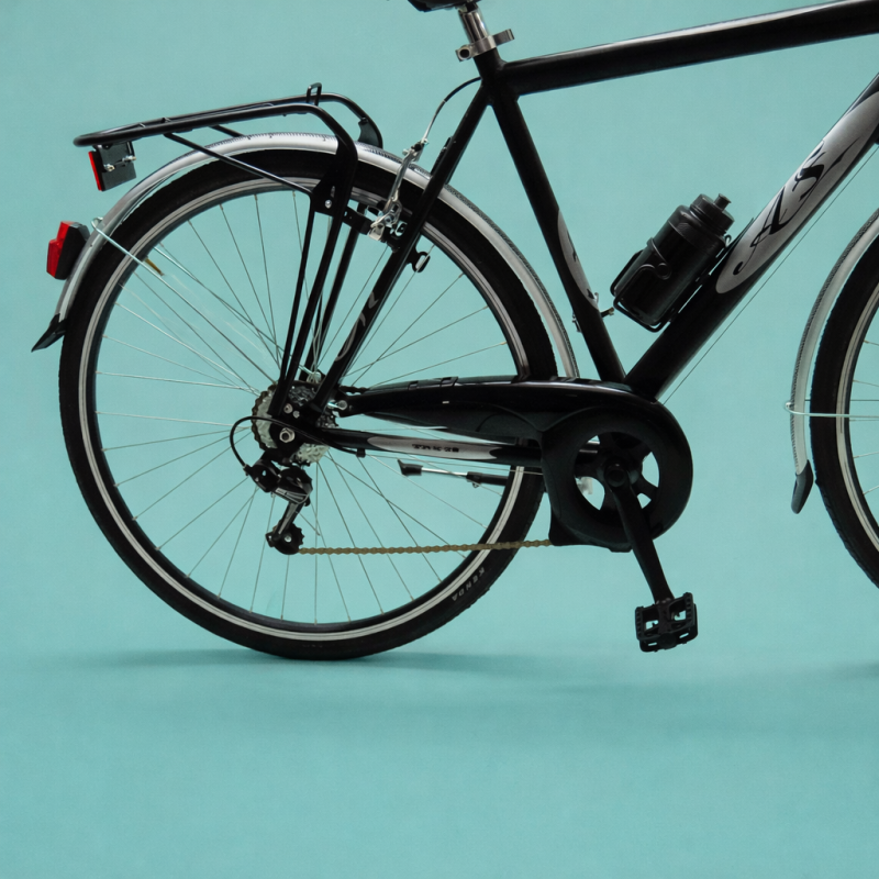 Bici trekking 28 city bike alluminio nero personalizzabile