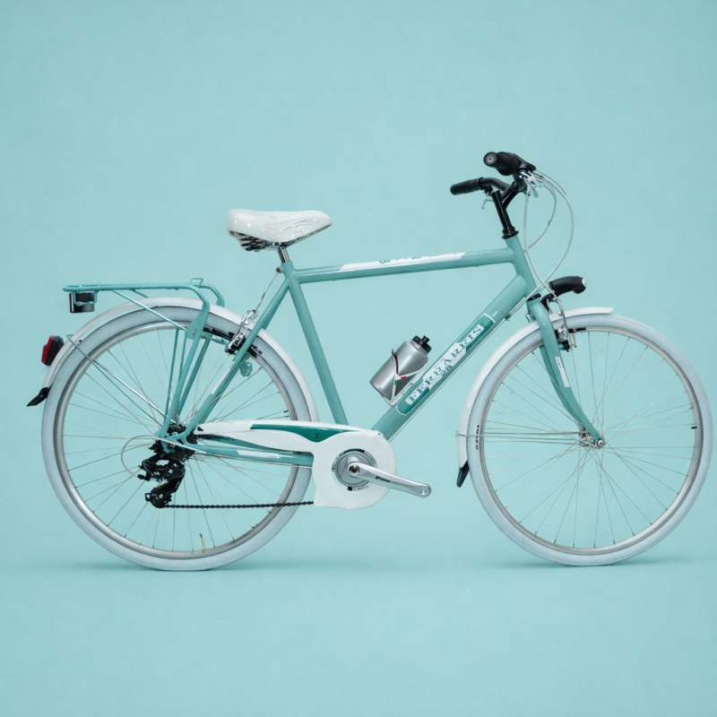 Bici trekking 28 alluminio personalizzabile verde shimano città