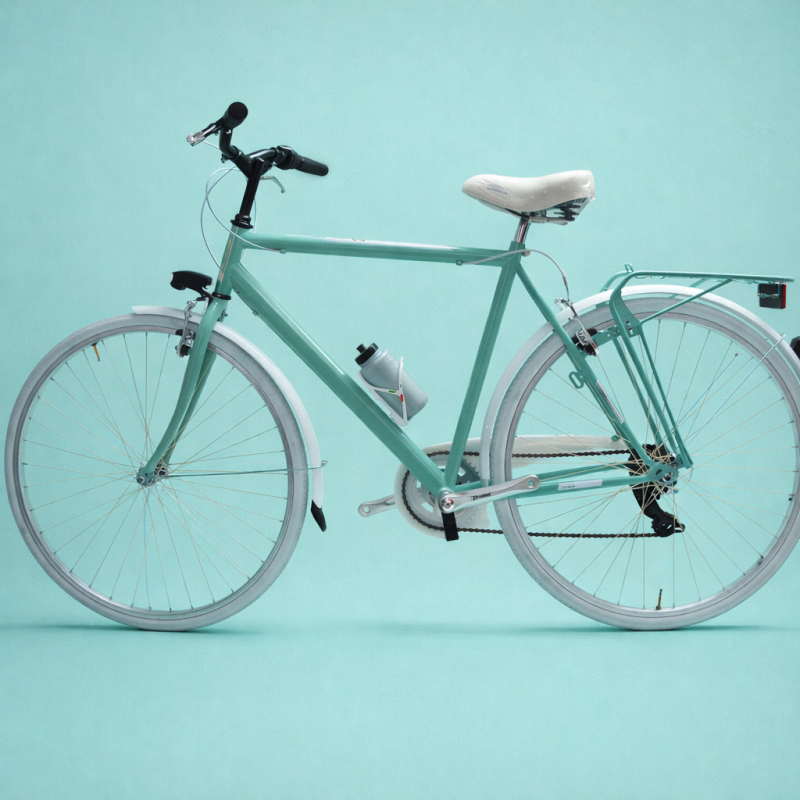 Bici trekking 28 alluminio personalizzabile verde shimano città