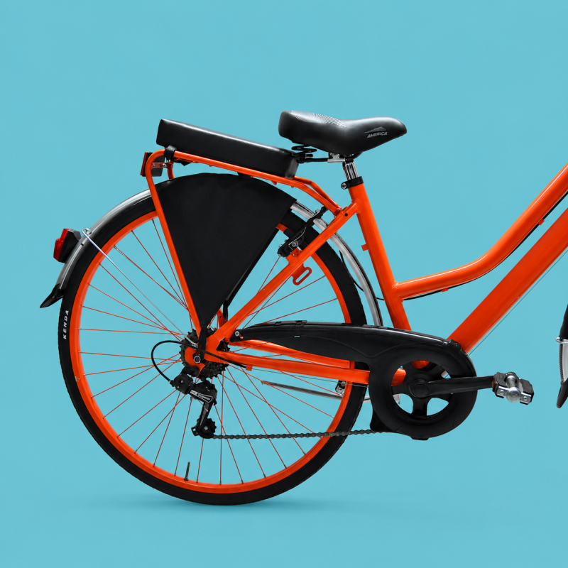 Bici trekking city bike 28 shimano donna arancione personalizzabile