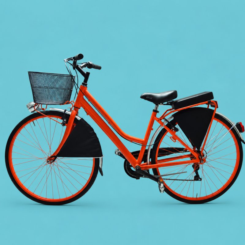Bici trekking city bike 28 shimano donna arancione personalizzabile