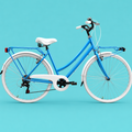 Bici trekking city bike 28 donna shimano celeste personalizzabile