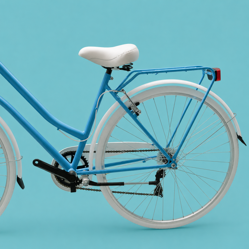Bici trekking city bike 28 donna shimano celeste personalizzabile