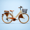Bici trekking city bike 28 in alluminio Shimano  panna personalizzabile