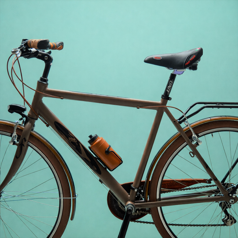Bici trekking 28 uomo marrone nero personalizzabile
