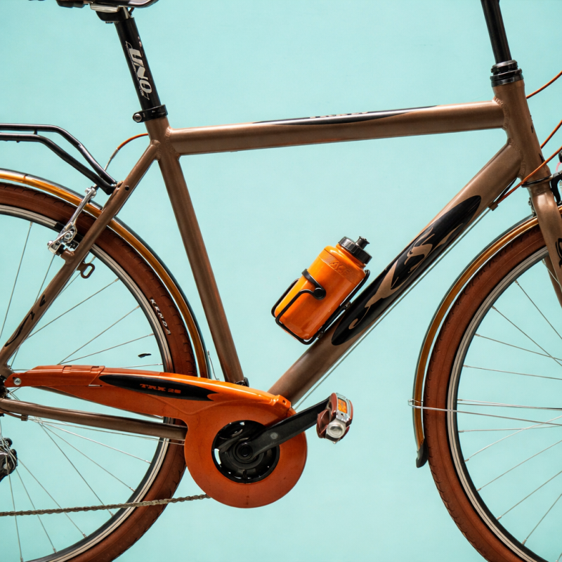 Bici trekking 28 uomo marrone nero personalizzabile