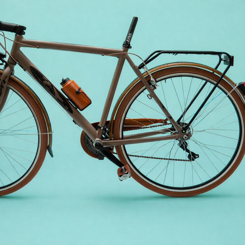 Bici trekking 28 uomo marrone nero personalizzabile