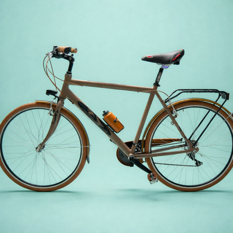 Bici trekking 28 uomo marrone nero personalizzabile