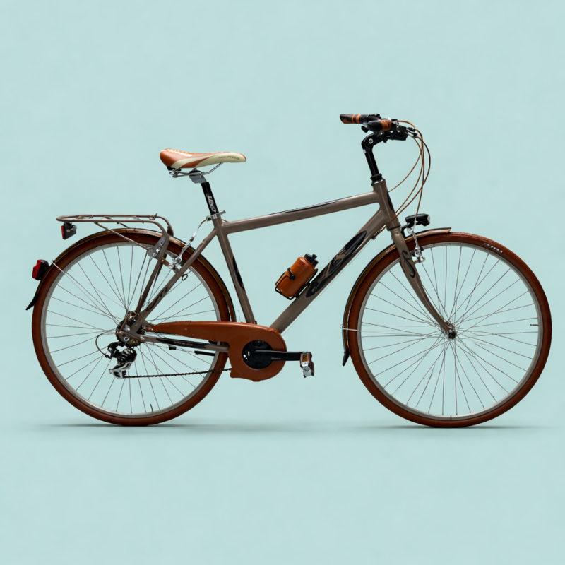 Bici trekking 28 uomo marrone nero personalizzabile
