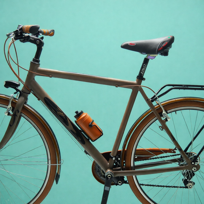 Bici trekking 28 uomo marrone nero personalizzabile