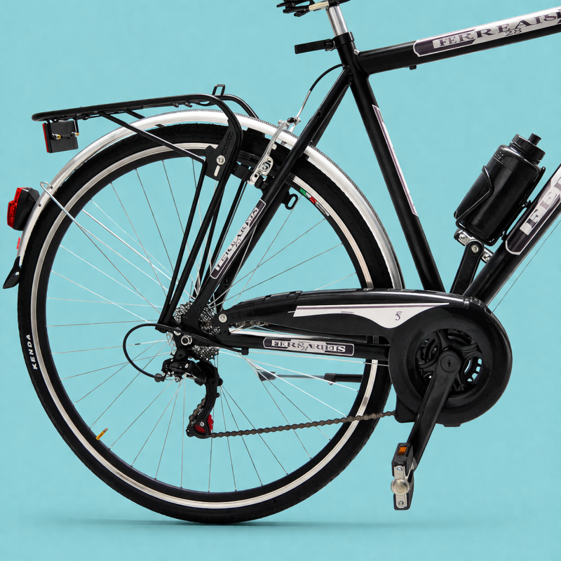 Bici trekking 28 city bike uomo nera personalizzabile