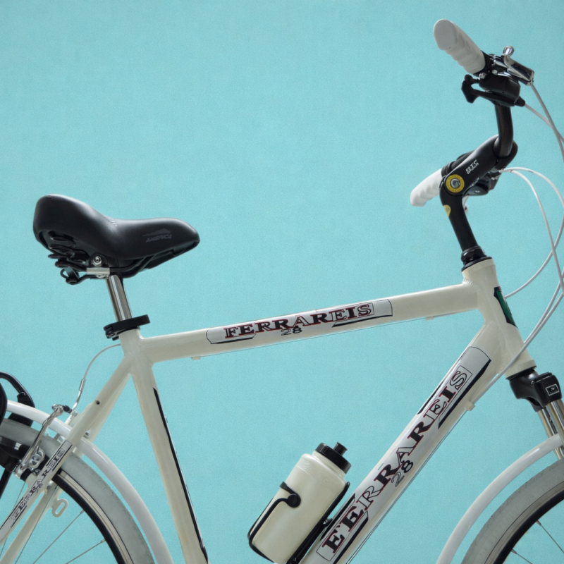 Bici trekking city bike 28 uomo alluminio bianco shimano personalizzabile