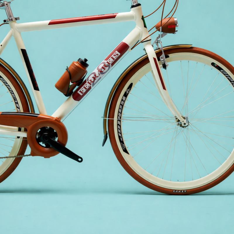 Bici trekking city bike 28 uomo panna shimano in alluminio