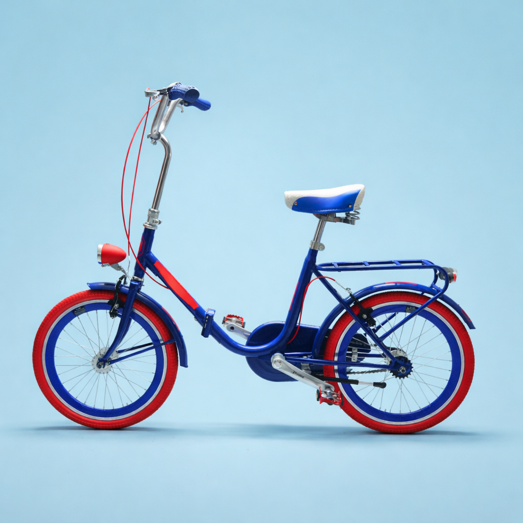 Bici Pieghevole 20" Blu Rosso Bianco — Shimano Nexus, Personalizzabile