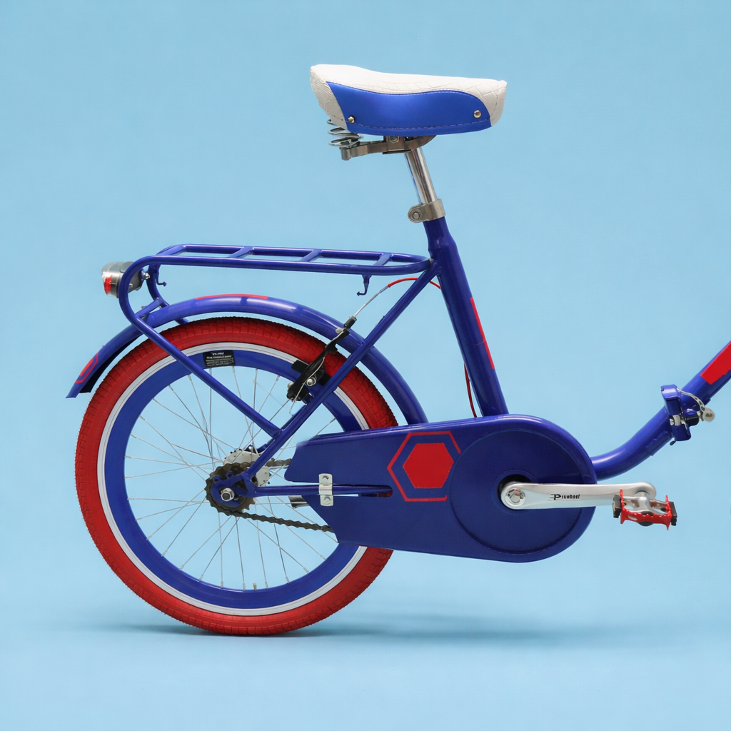 Bici Pieghevole 20" Blu Rosso Bianco — Shimano Nexus, Personalizzabile