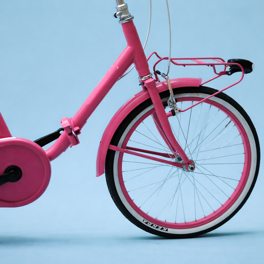 Bici Pieghevole 20" Fucsia — Ideale per Camper, Mare e Villaggi