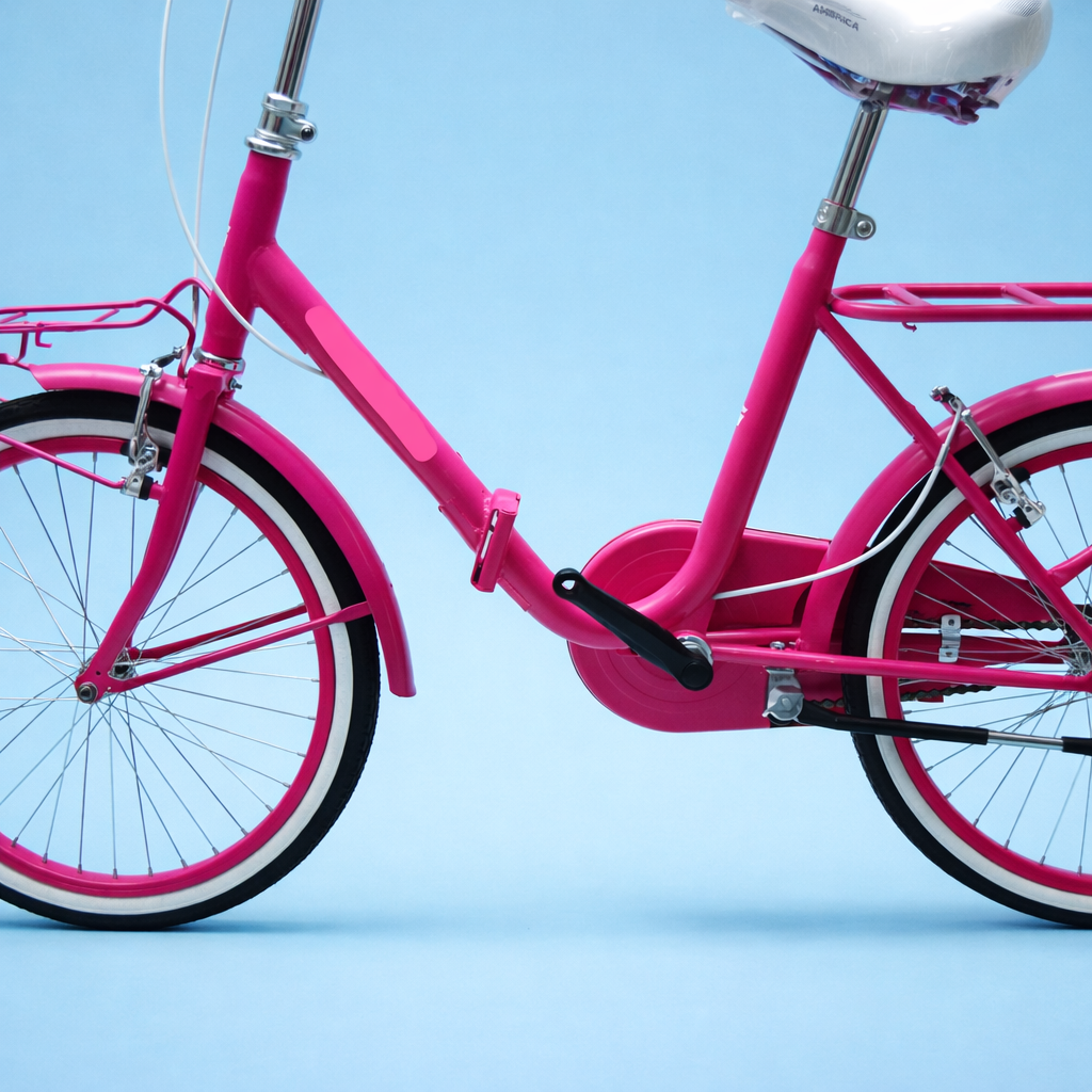 Bici Pieghevole 20" Fucsia — Ideale per Camper, Mare e Villaggi