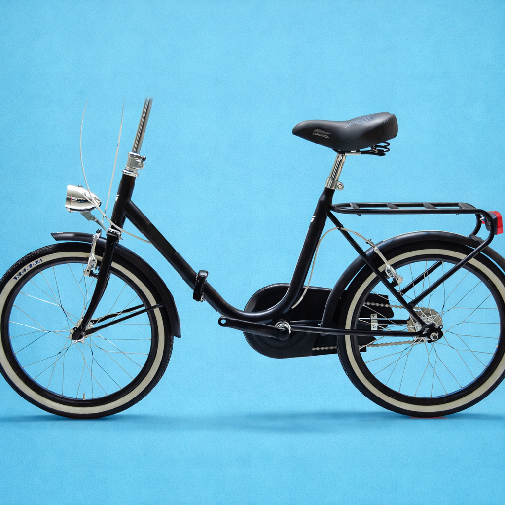Bici Pieghevole 20" Nero e Acciaio — Shimano Nexus, Personalizzabile