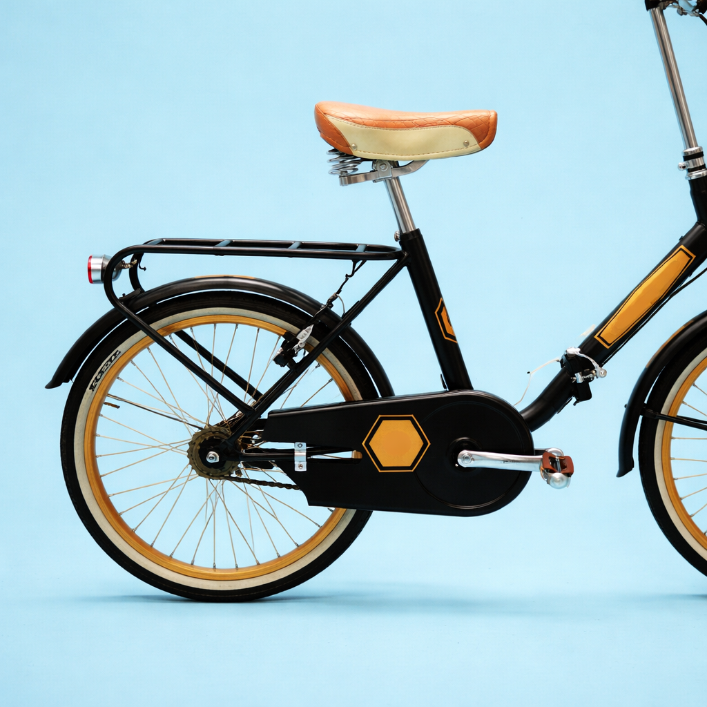 Bici Pieghevole 20" Nero e Marrone — Shimano Nexus, Personalizzabile