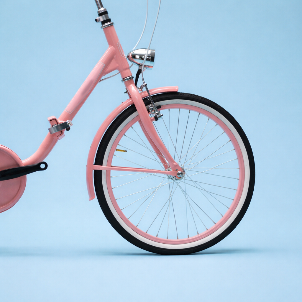 Bici Pieghevole 20" Rosa e Bianco — Shimano Nexus, Personalizzabile