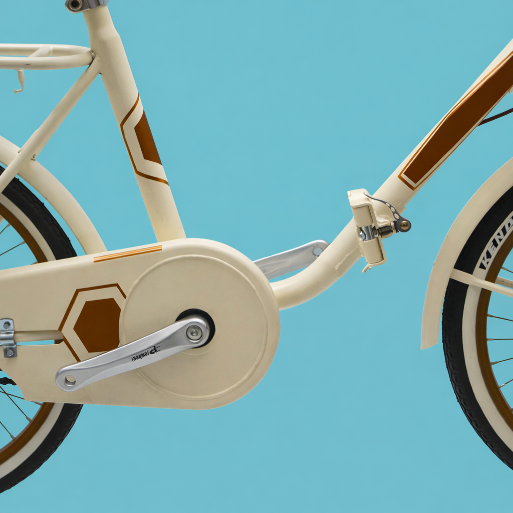 Bici Pieghevole 20" Panna e Marrone — Shimano Nexus, Personalizzabile