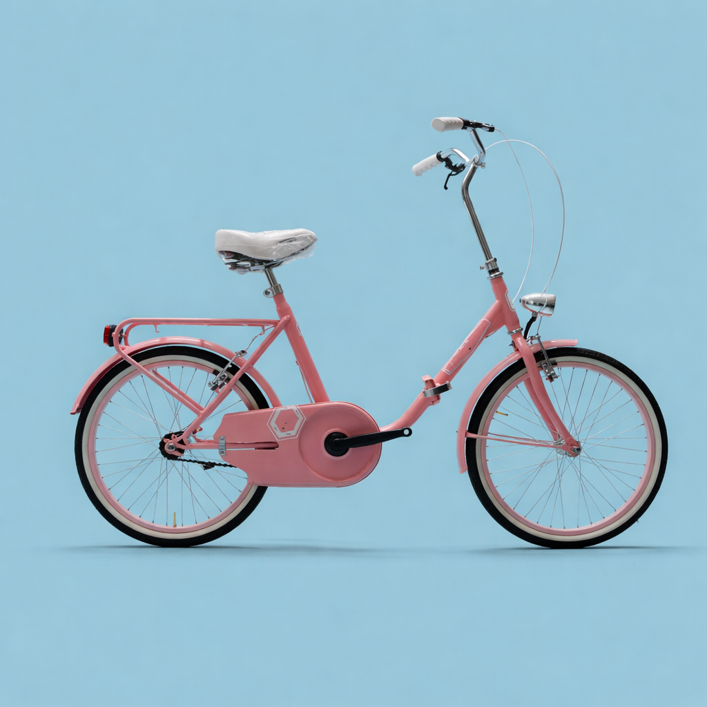 Bici Pieghevole 20" Rosa e Bianco — Shimano Nexus, Personalizzabile