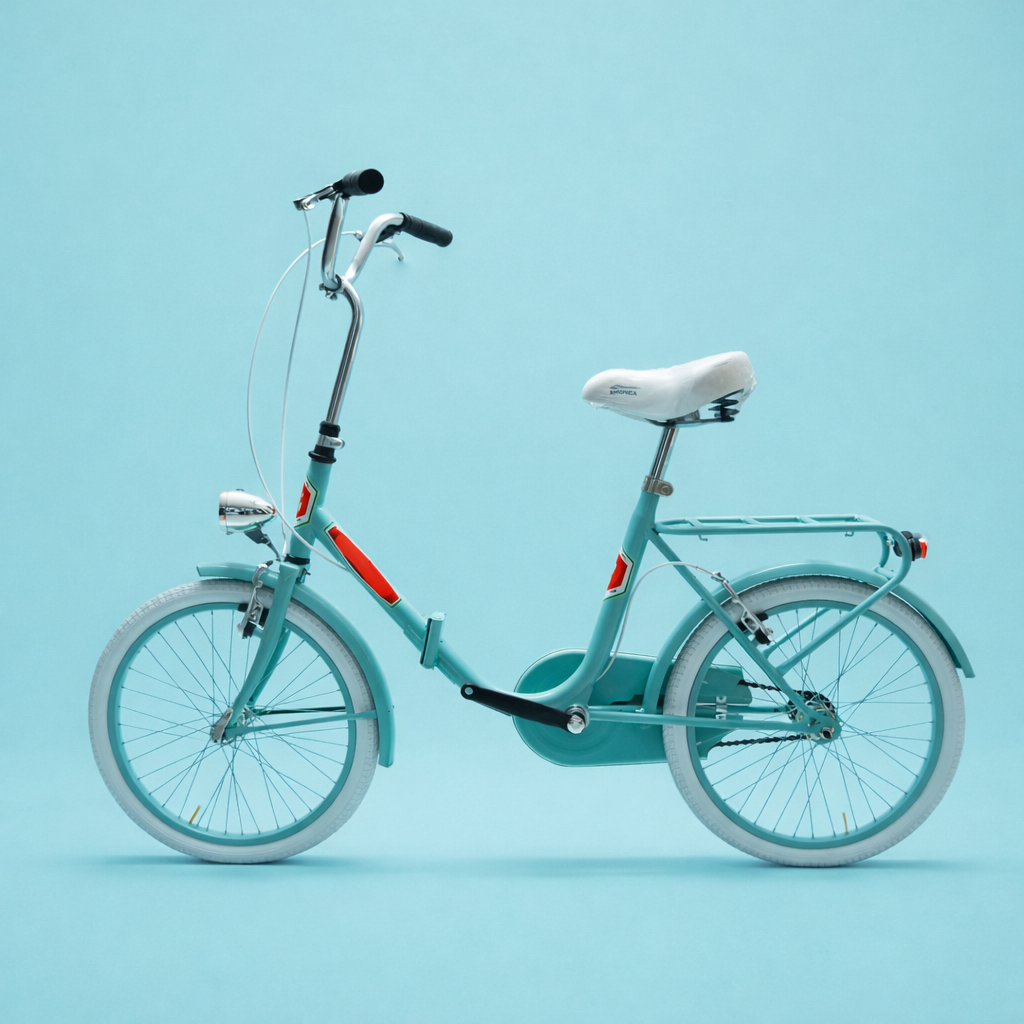 Bici Pieghevole 20" Verde e Marrone — Shimano Nexus, Personalizzabile