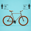 Bici fixed 28 marrone single speed personalizzabile