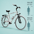 Bici trekking city bike 28 uomo alluminio bianco shimano personalizzabile