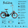 Bici Pieghevole 20" Nero e Rosso — Shimano Nexus, Sportiva e Personalizzabile